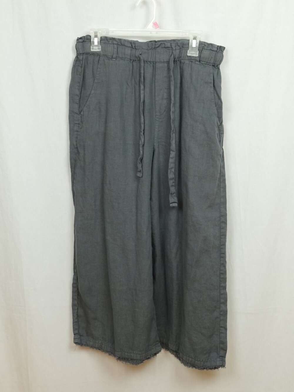 Cloth & Stone Linen Wide Leg Pants Boho Gray Size M